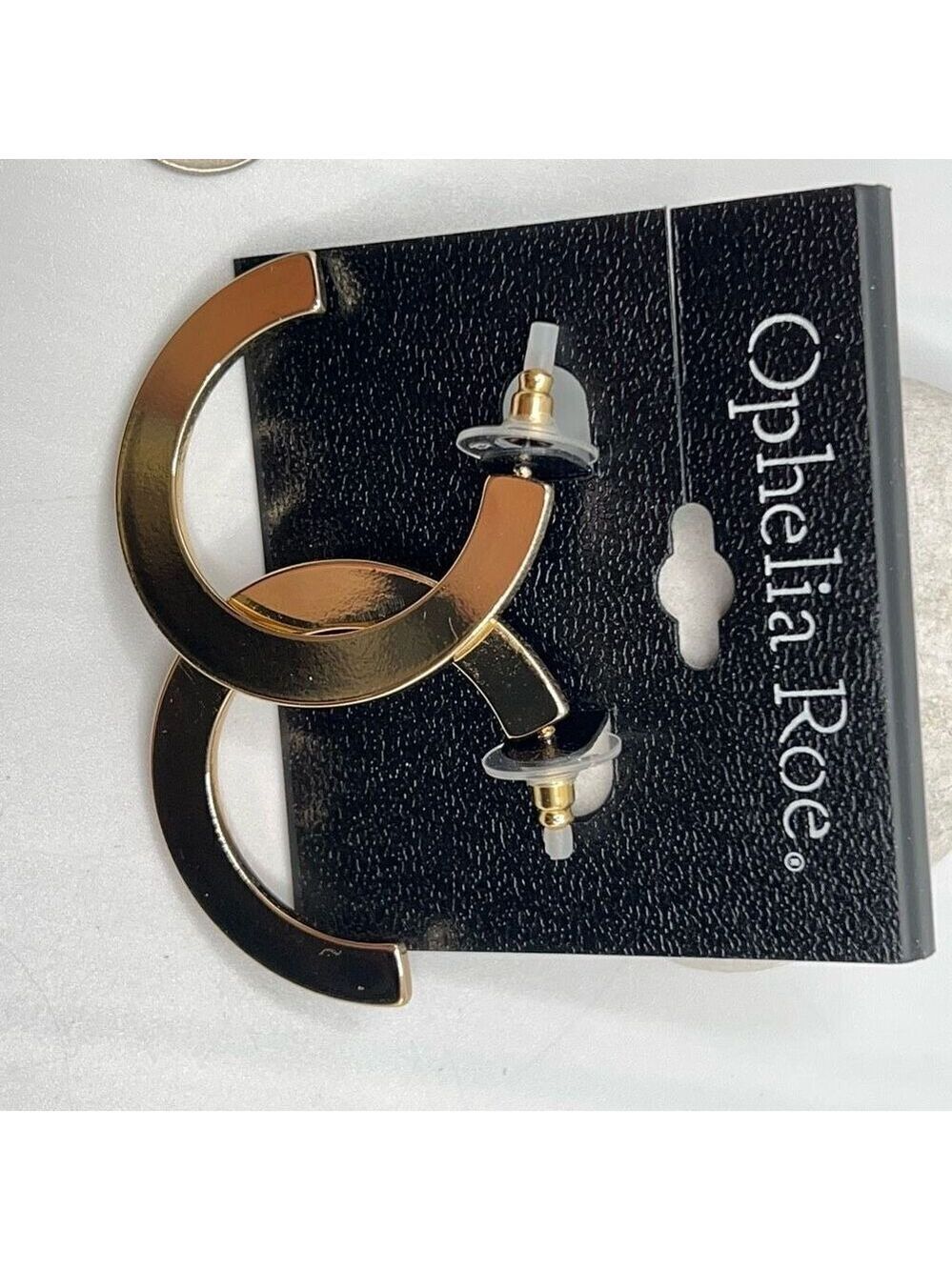 Ophelia Roe Earrings gold flat hoop